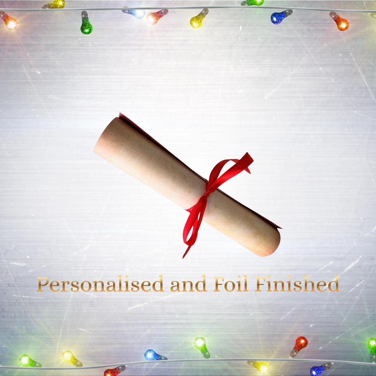 Personalised Santa Nice List Certificate with Foiled Finish, A4