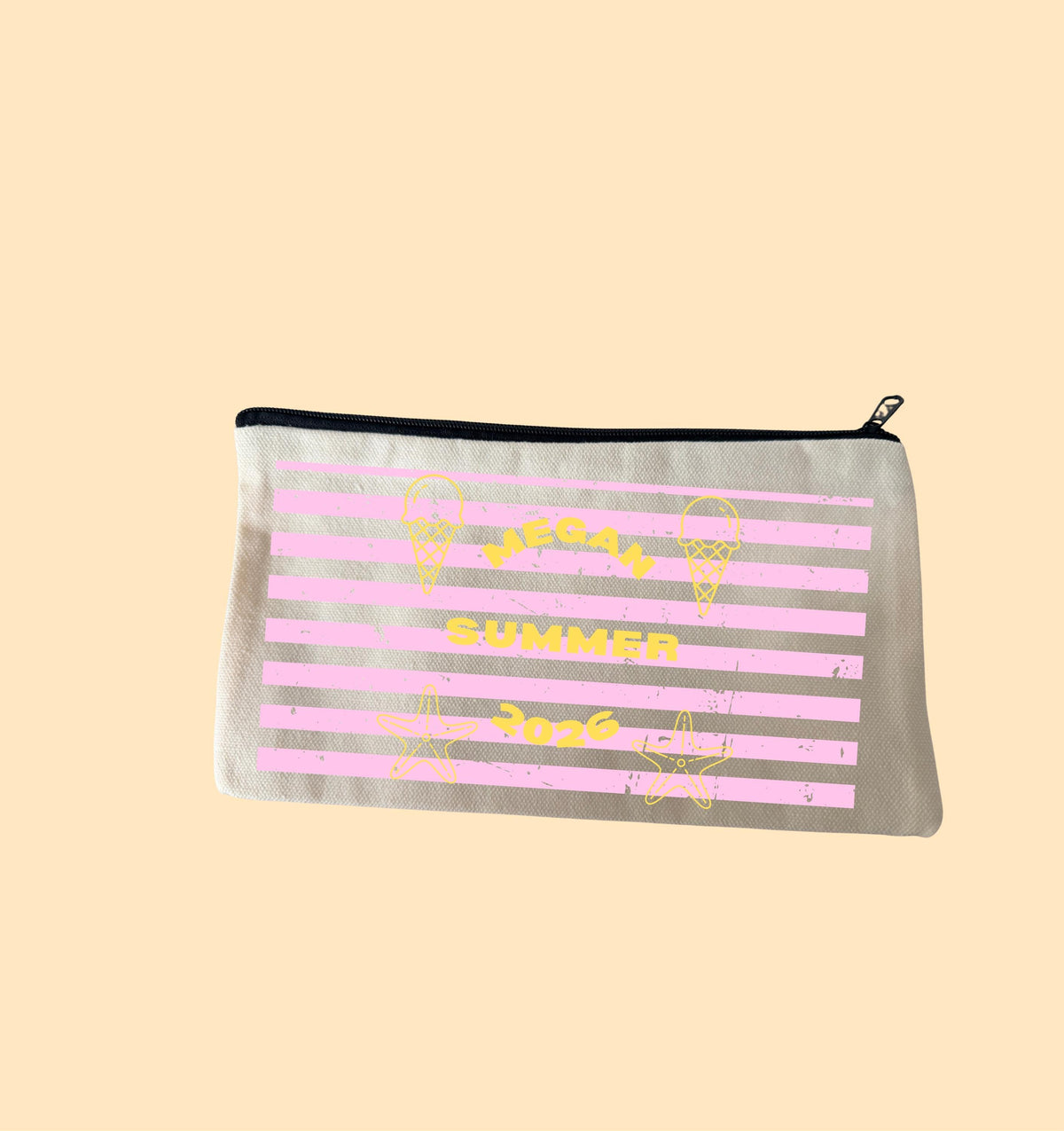 Custom Name Tote for Kids, Striped Travel Activity Pack with Personalized Design