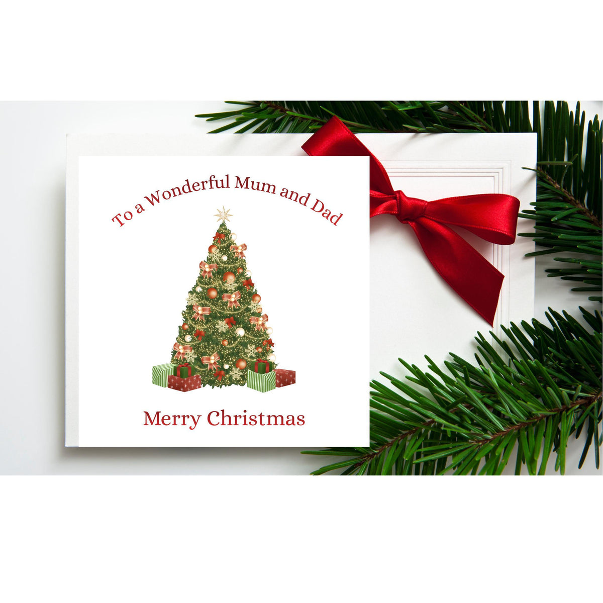 Custom Foil Card, Personalised Christmas Keepsake,
