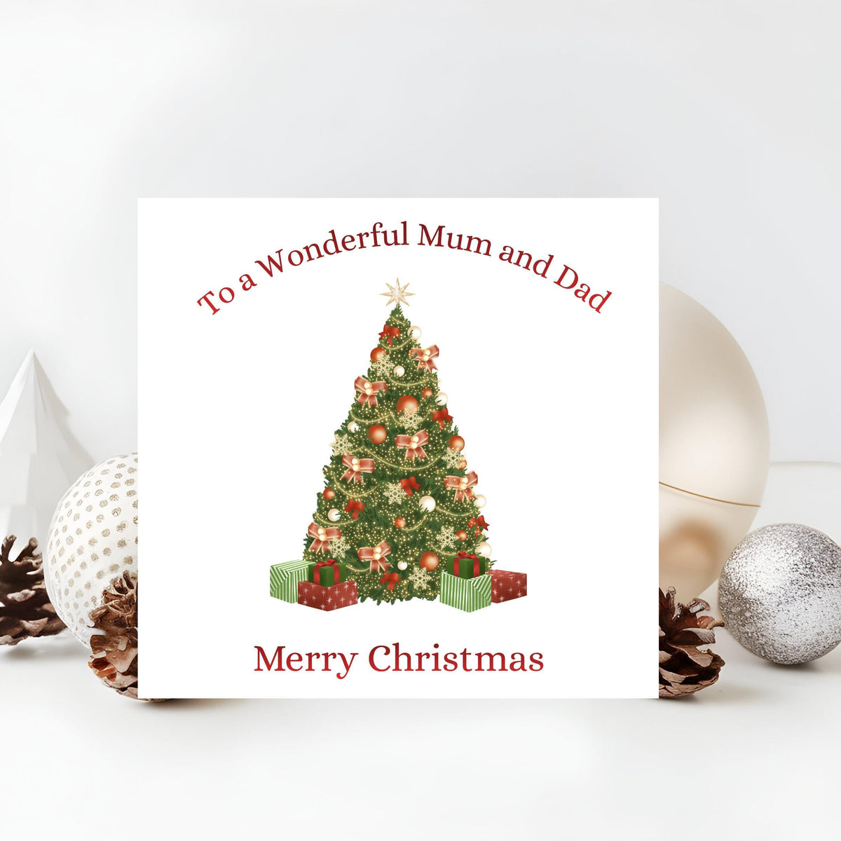 Custom Foil Card, Personalised Christmas Keepsake,