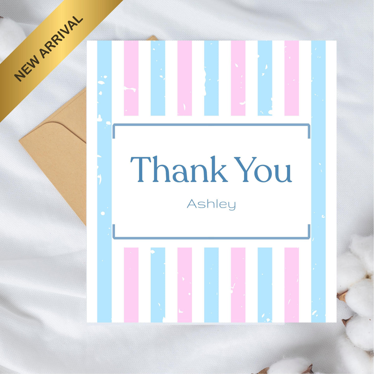 Thank You Cards Pack, Customizable Designs with Patterns
