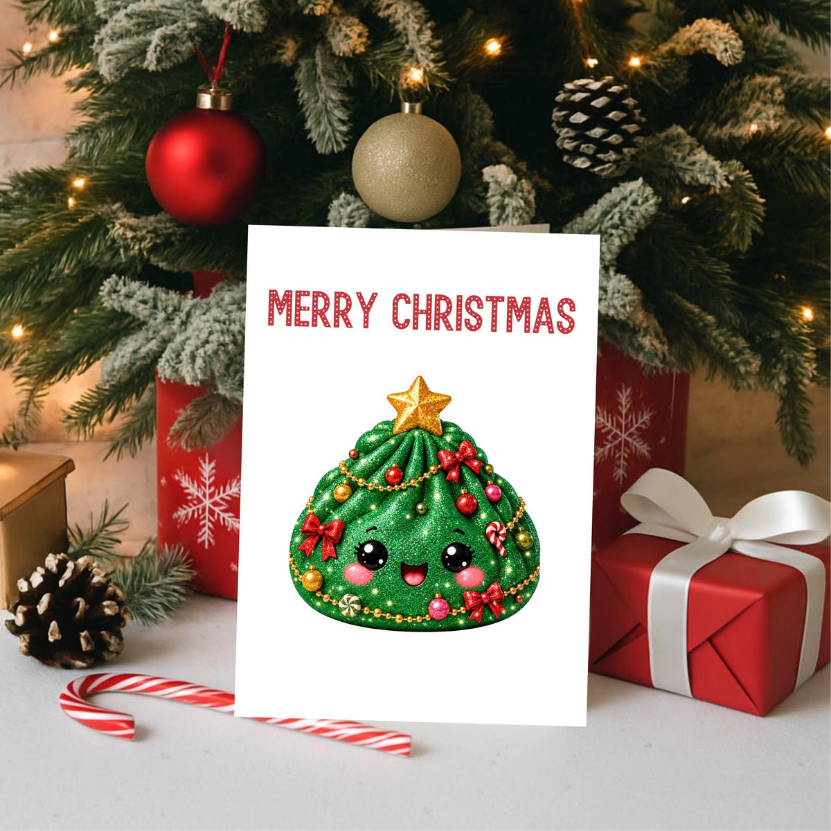 Tiny Christmas Cards, Set Of 6 With Matching Envelopes, Blank Inside