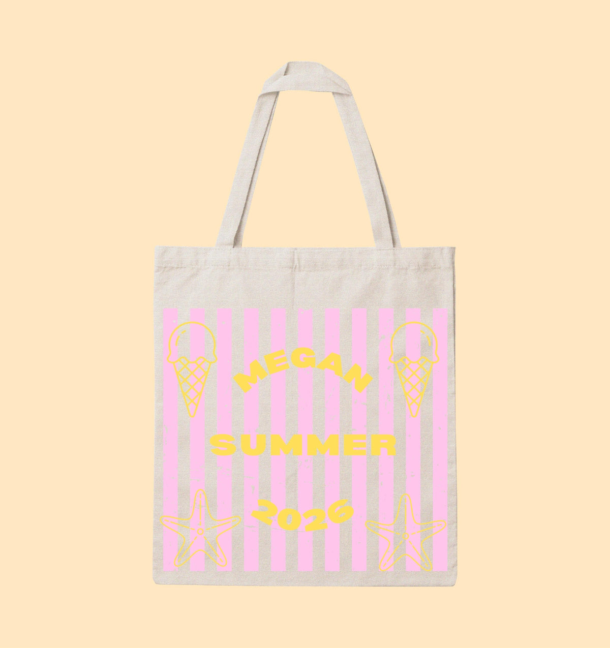 Custom Name Tote for Kids, Striped Travel Activity Pack with Personalized Design