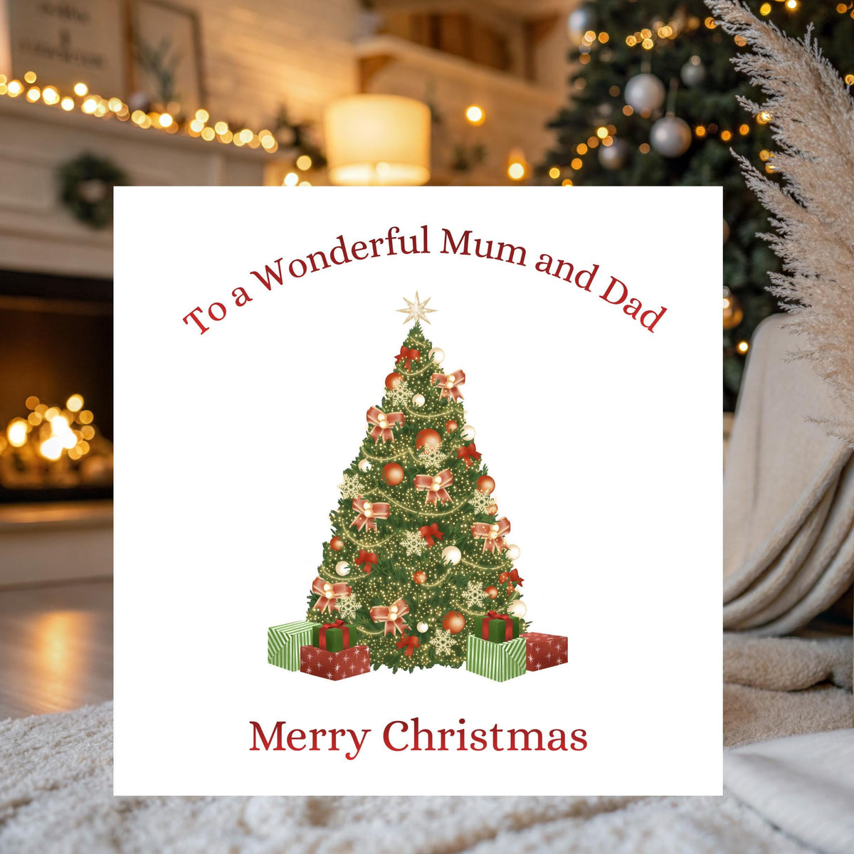 Custom Foil Card, Personalised Christmas Keepsake,