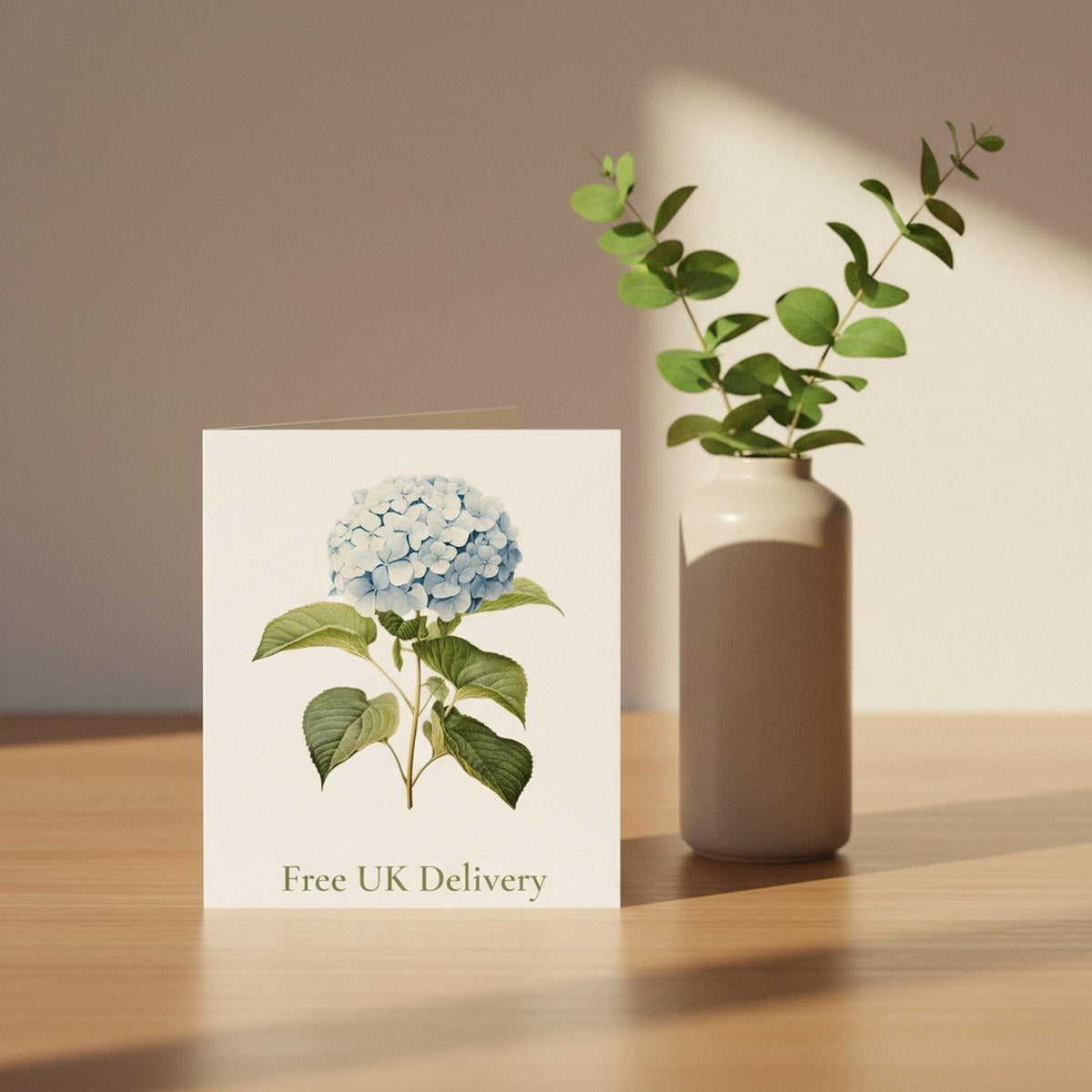 Flower Card Bundle, English Watercolour Stationery Set, Blue Hydrangea