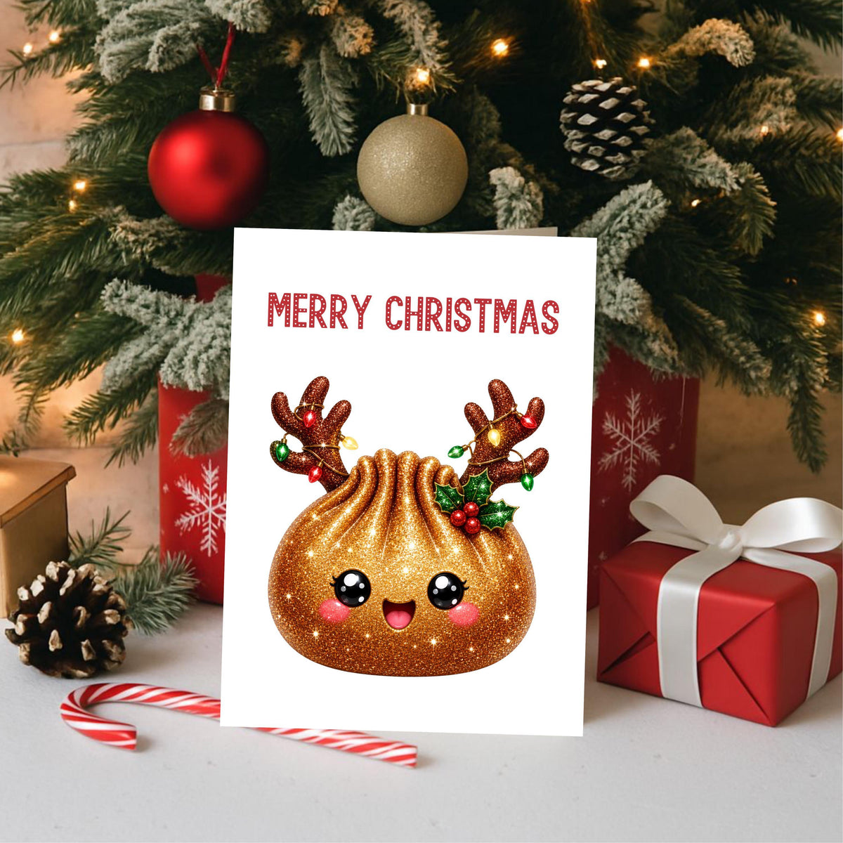 Tiny Christmas Cards, Set Of 6 With Matching Envelopes, Blank Inside