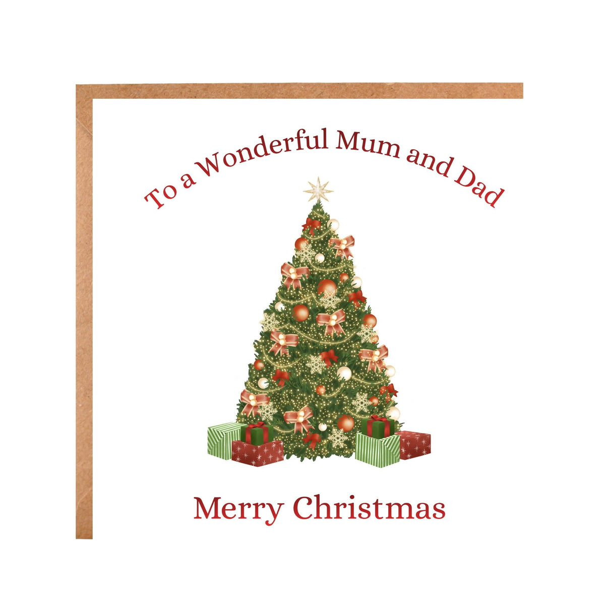 Custom Foil Card, Personalised Christmas Keepsake,