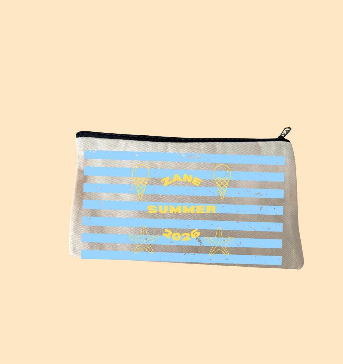 Custom Name Tote for Kids, Striped Travel Activity Pack with Personalized Design