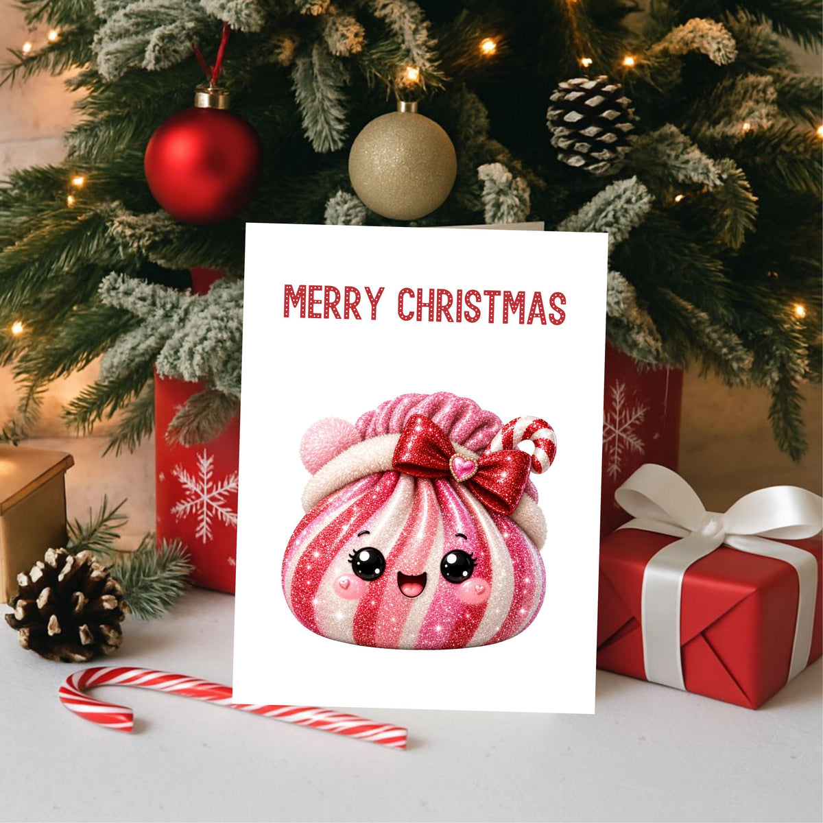 Tiny Christmas Cards, Set Of 6 With Matching Envelopes, Blank Inside