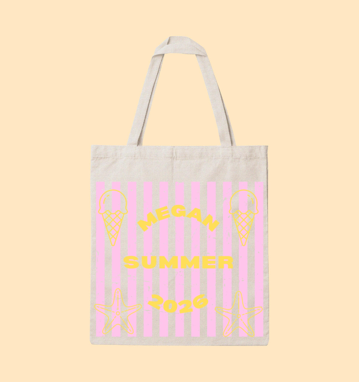Custom Name Tote for Kids, Striped Travel Activity Pack with Personalized Design